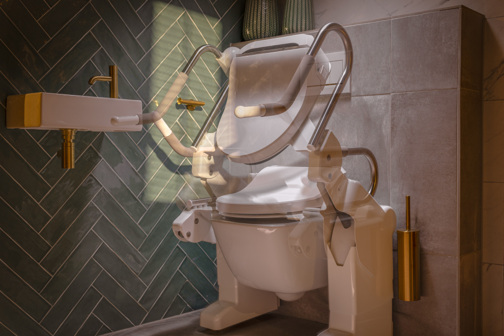 Diagonale STA-OP toiletlift bewegend met bidet