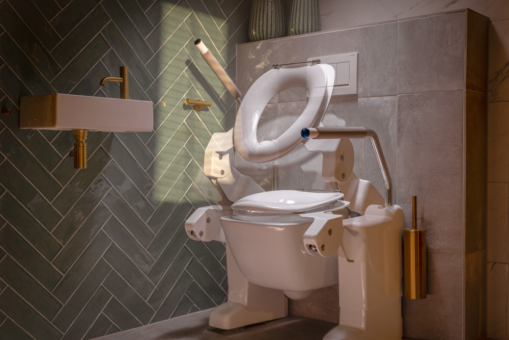 Diagonale STA-OP toiletlift bewegend met bidet